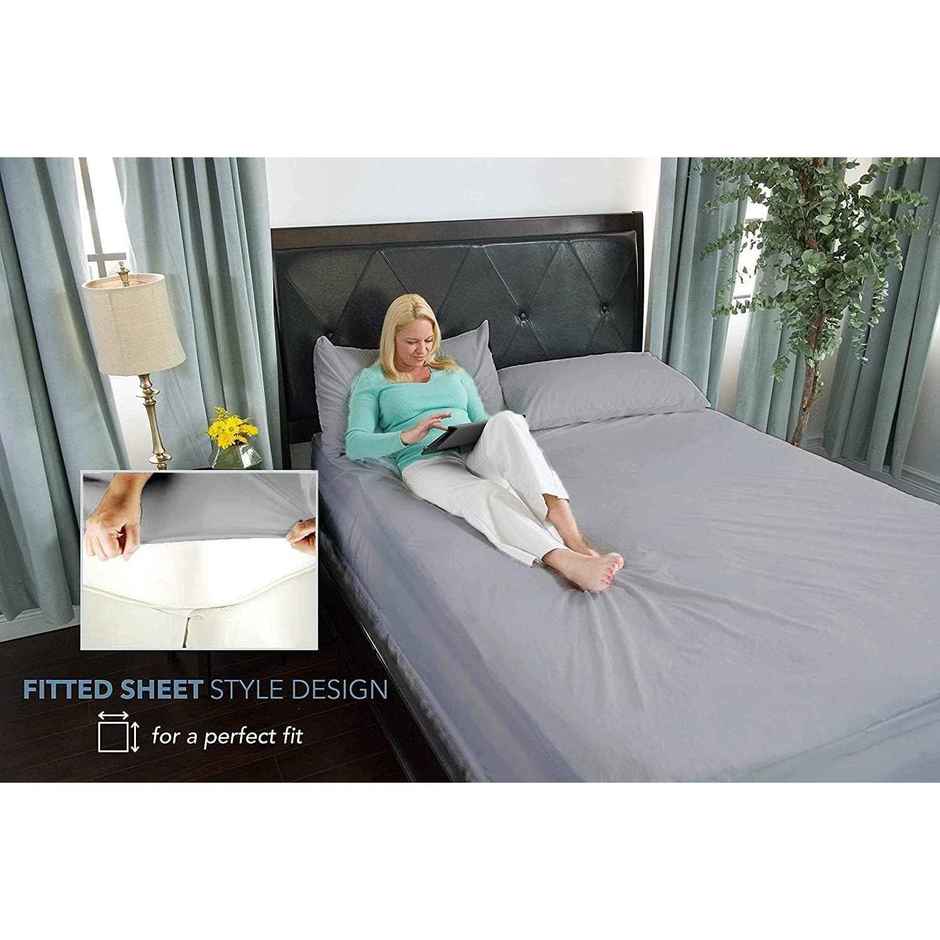 Lifelong Saferest Mattress Protector Waterproof Bed Protector 72 in X 78 in- King - Grey