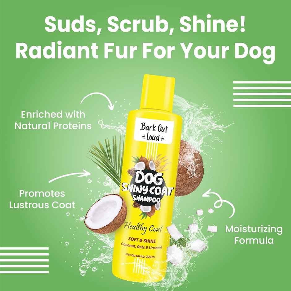 Bark Out Loud Shiny Coat Dog Shampoo for Glow