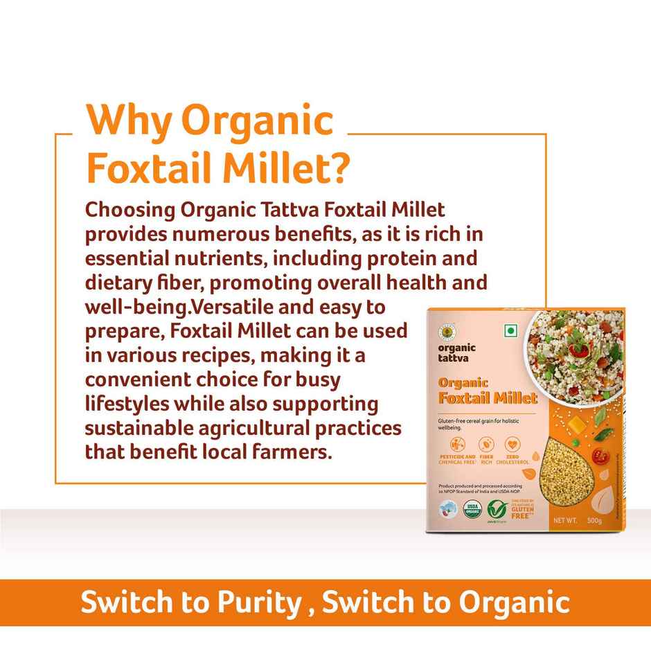 Organic Tattva Foxtail Millet | Cholesterol-Free
