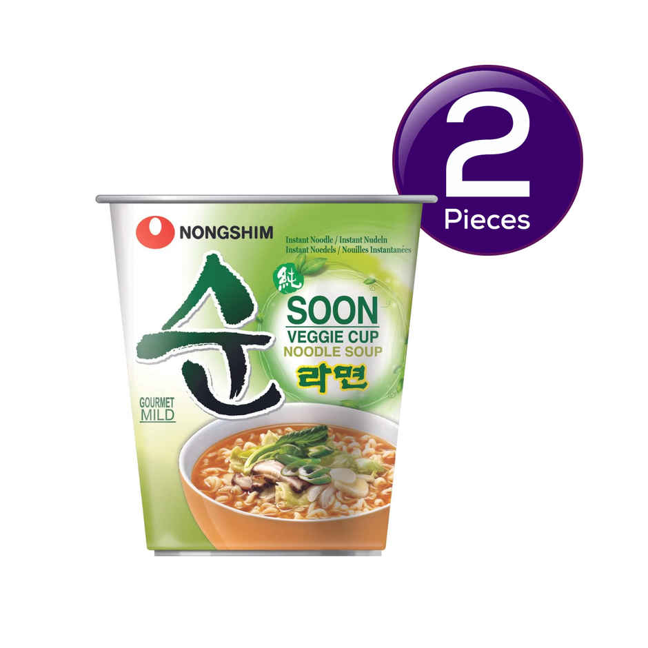 Nongshim Korean SoonVeggie Cup Noodle Soup Veg Combo