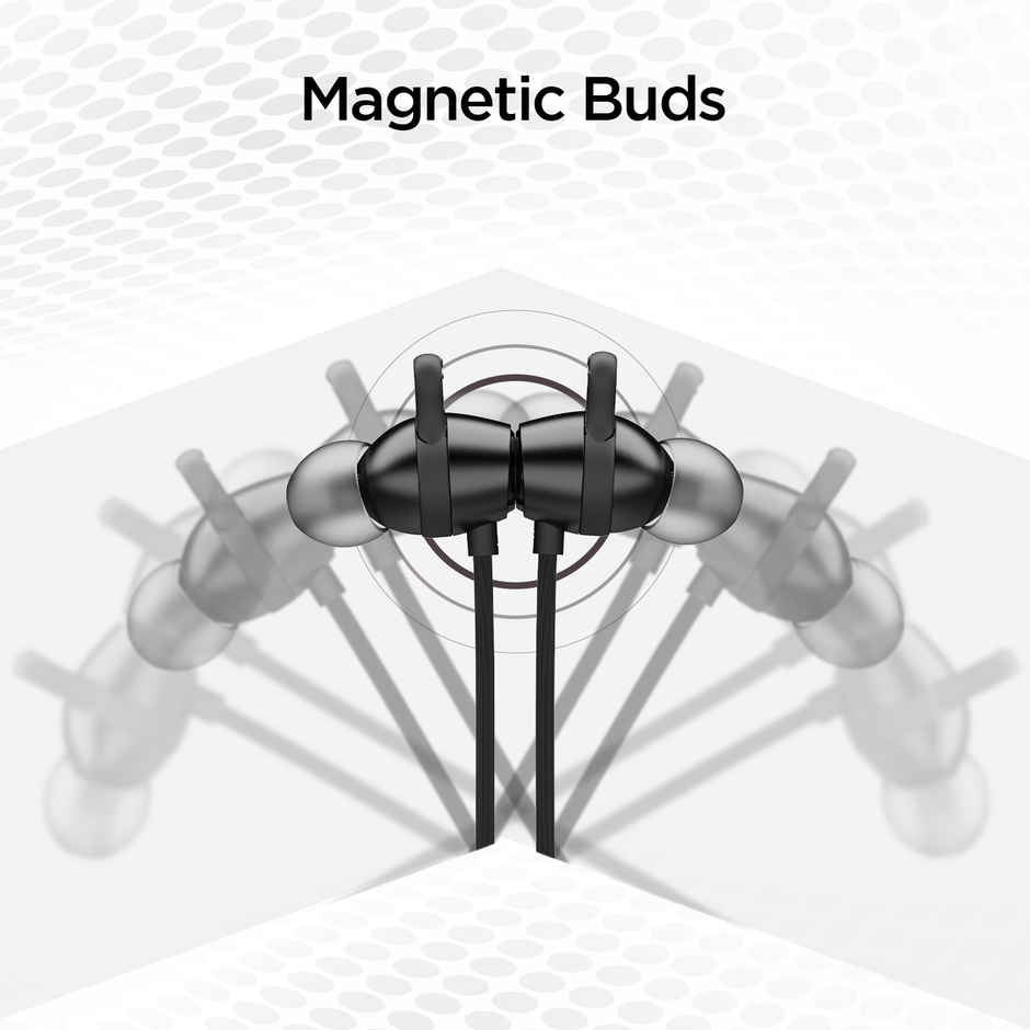 boAt Rockerz 109 BT Neckband with 40H Playtime, ENx Technology, BTv5.3 & BEAST Mode - Active Black