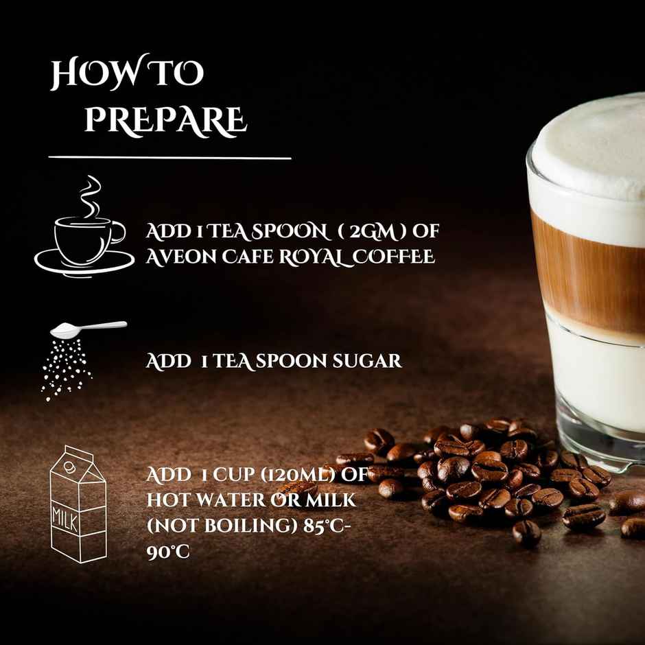 Aveon Royal Freeze Dried Medium Roast Instant Coffee