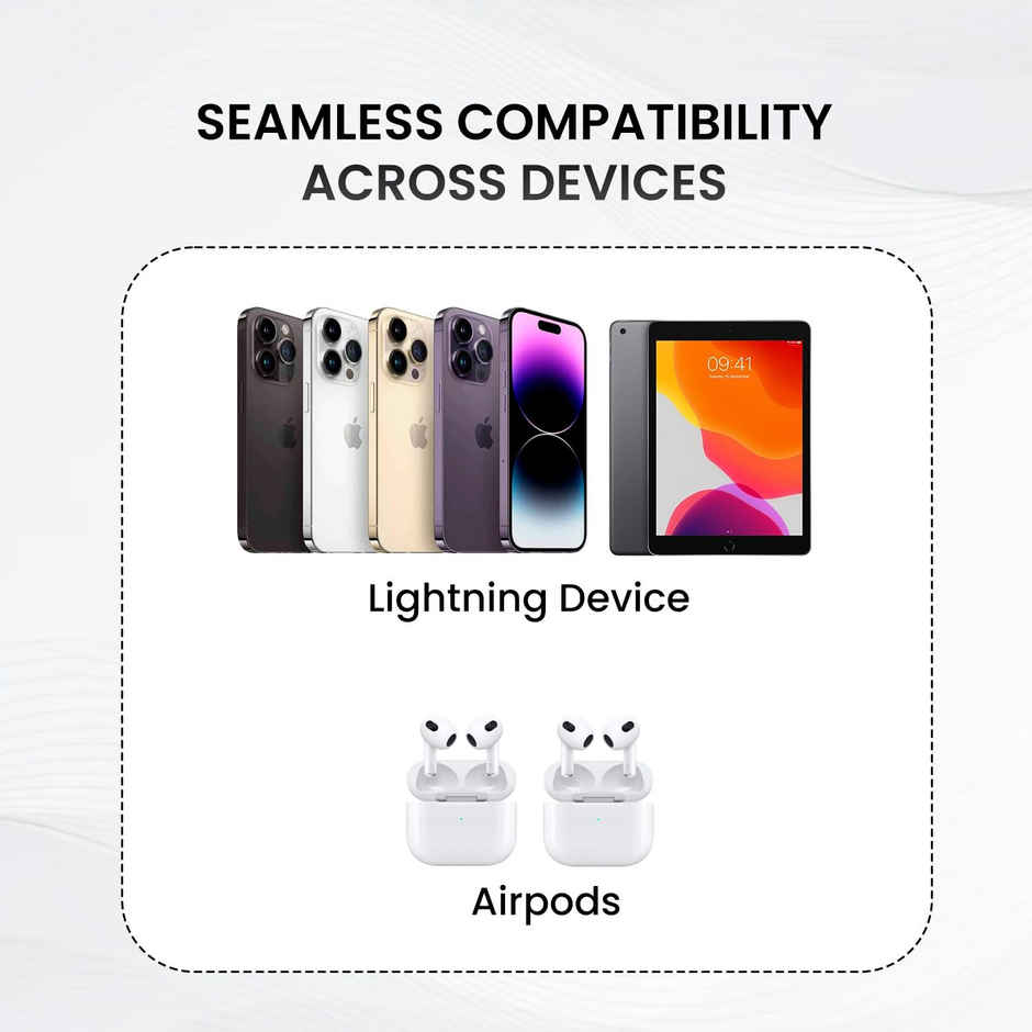 Portronics Konnect X Type C to 8-Pin 27W Fast Charging Cable | Black - 2 m