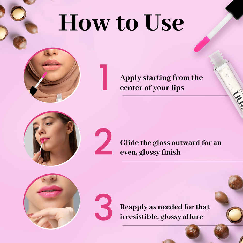 ENN Beauty pH Lip Gloss, Non Sticky Color Changing Lip Oil with Squalene