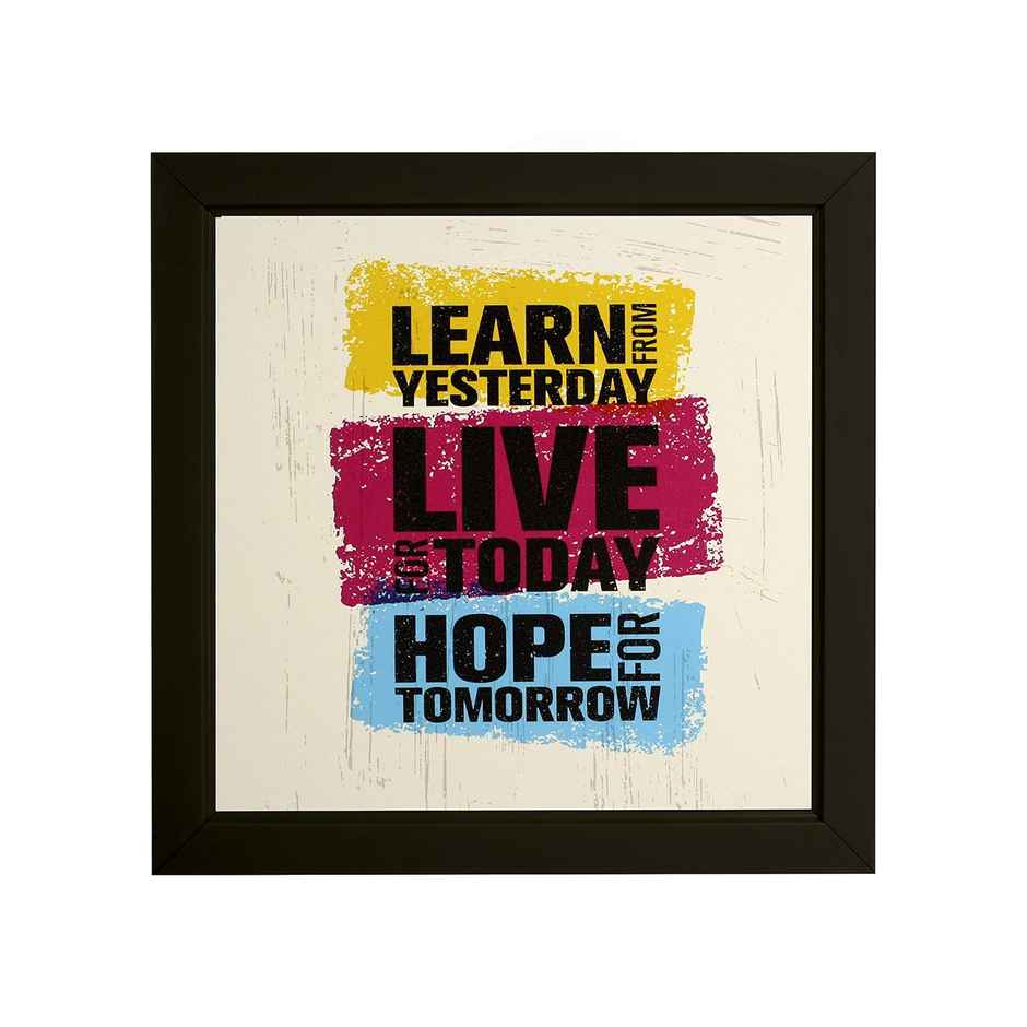 Indianara Set of 4 Framed Multicolored Motivational Quotes Art Wall Hanging Decor