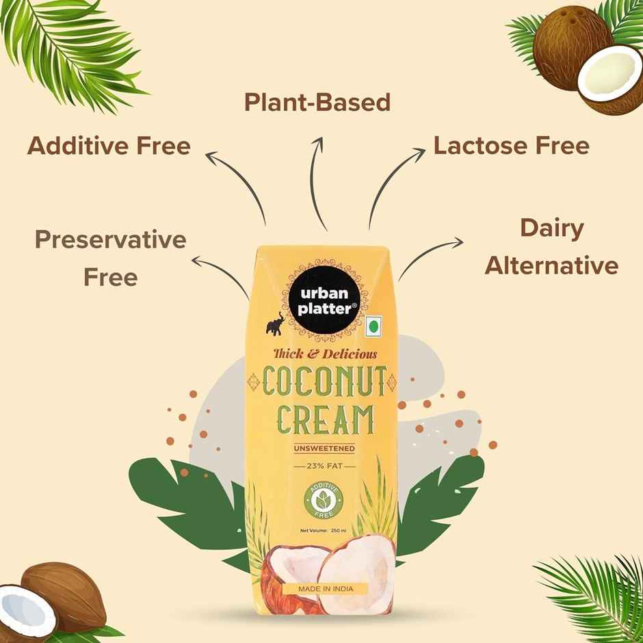 Urban Platter Unsweetened Coconut Cream