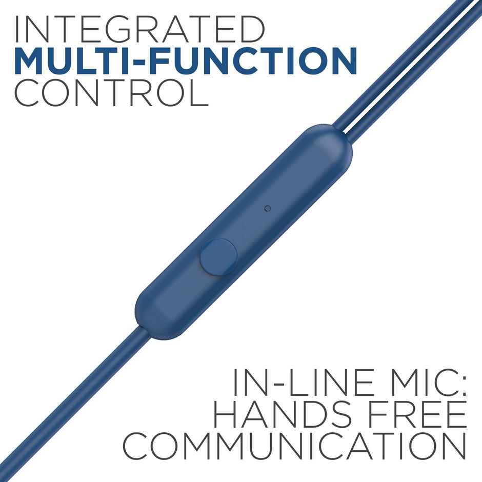 boAt Bassheads 102 in Ear Wired Earphones with Mic, 3.5mm Audio Jack - Jazzy Blue