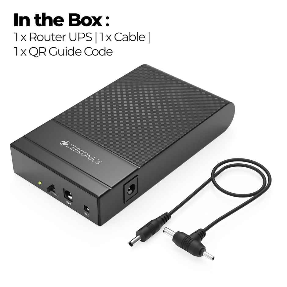Zebronics EnergiUPS 4K Router UPS | 4000mAh | 4H Backup | 3A Output | Fast Charging
