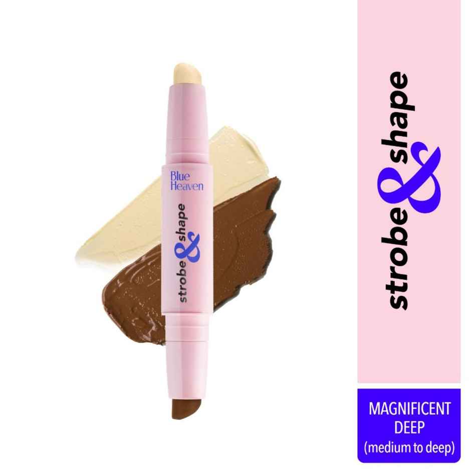 Blue Heaven Strobe & Shape Highlighter and Contour Duo Stick | Magnificent Deep