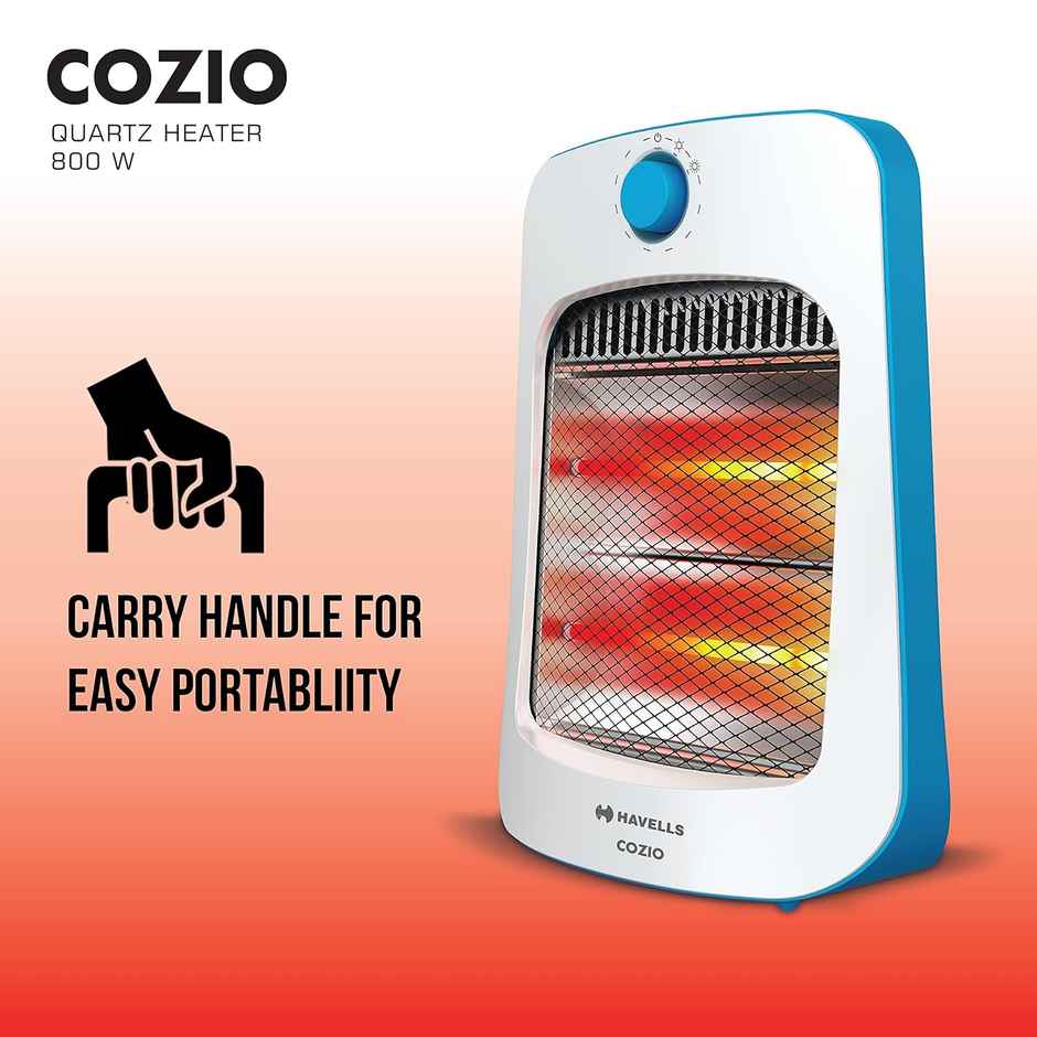Havells Cozio Quartz Heater White And Blue 800 W