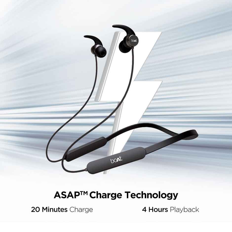 boAt Rockerz 255F Pro BT Neckband w/ 10H Playtime, ASAP Charge & IPX5 Rating (Active Black)