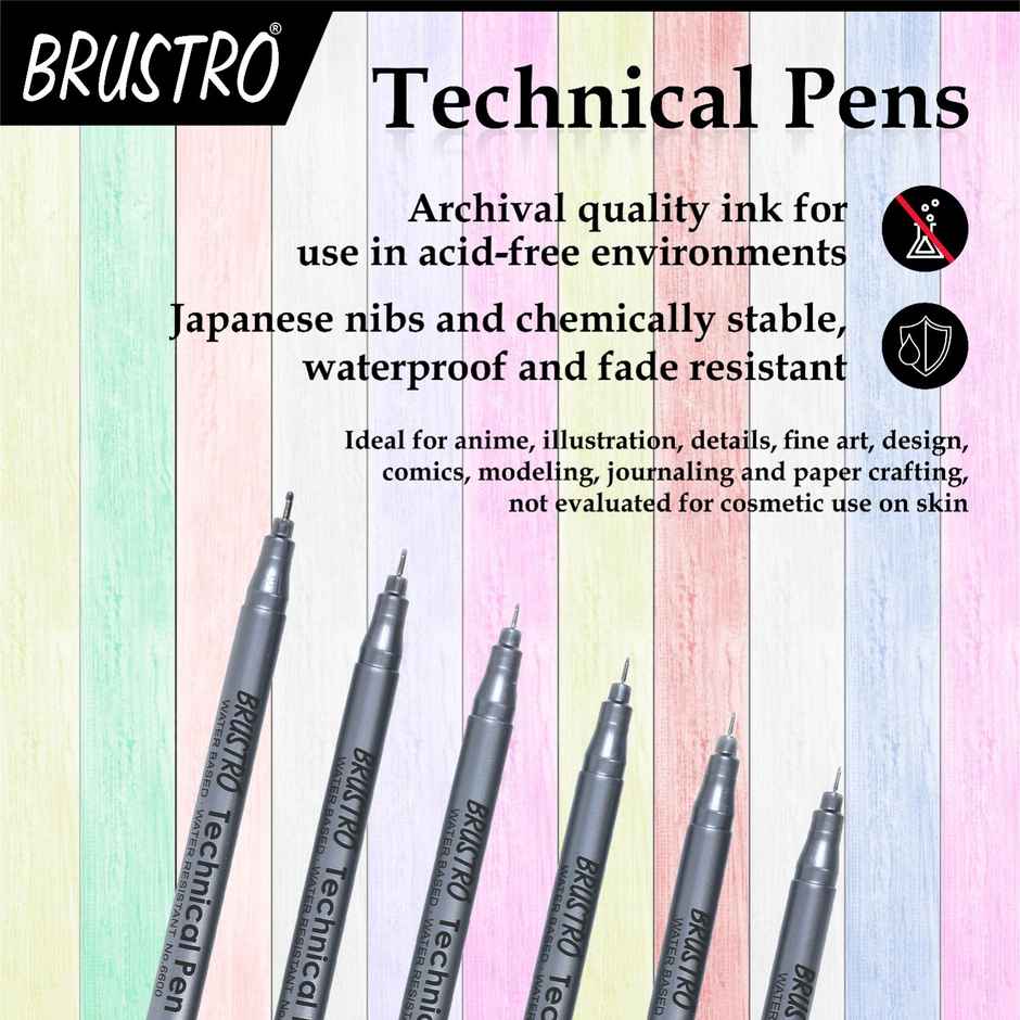 Brustro Technical Fineliner Pen | Black