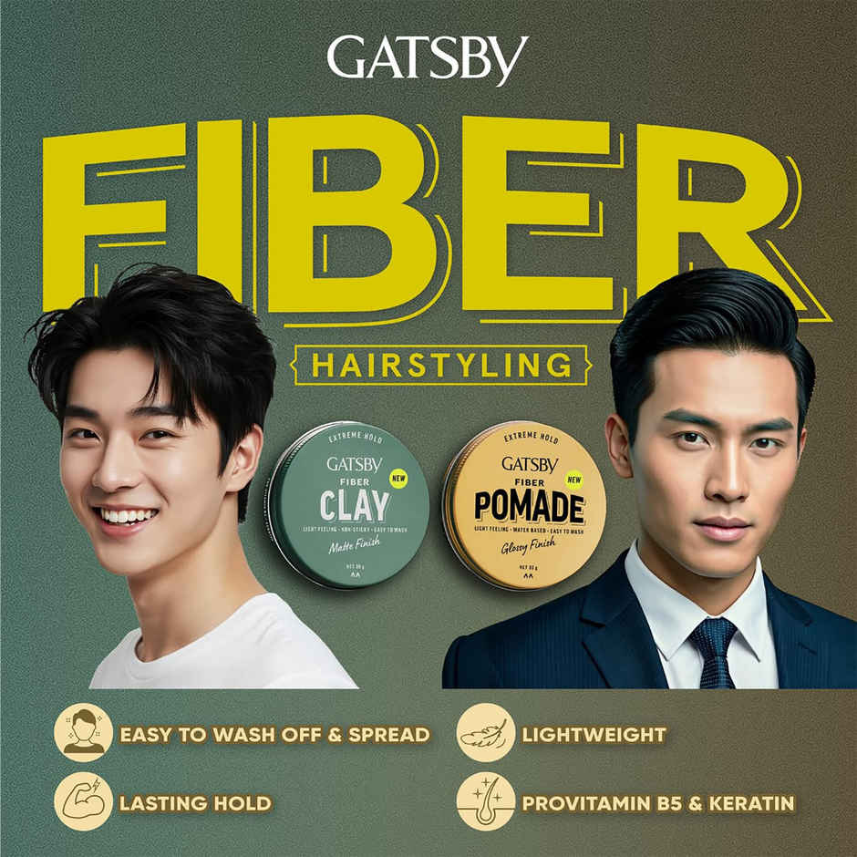 Gatsby Japan's No. 1 Fiber Clay Hair Cream | Matte Finish