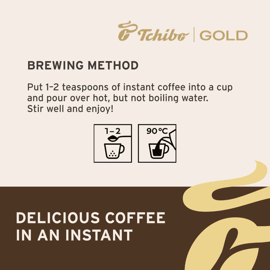 Tchibo Gold Selection Medium Roast Instant Coffee, Rich & Intense Flavor