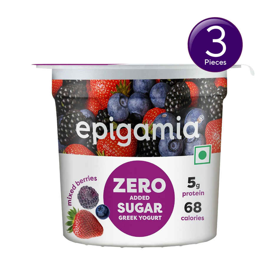 Epigamia No Added Sugar Mixed Berry Yogurt Combo