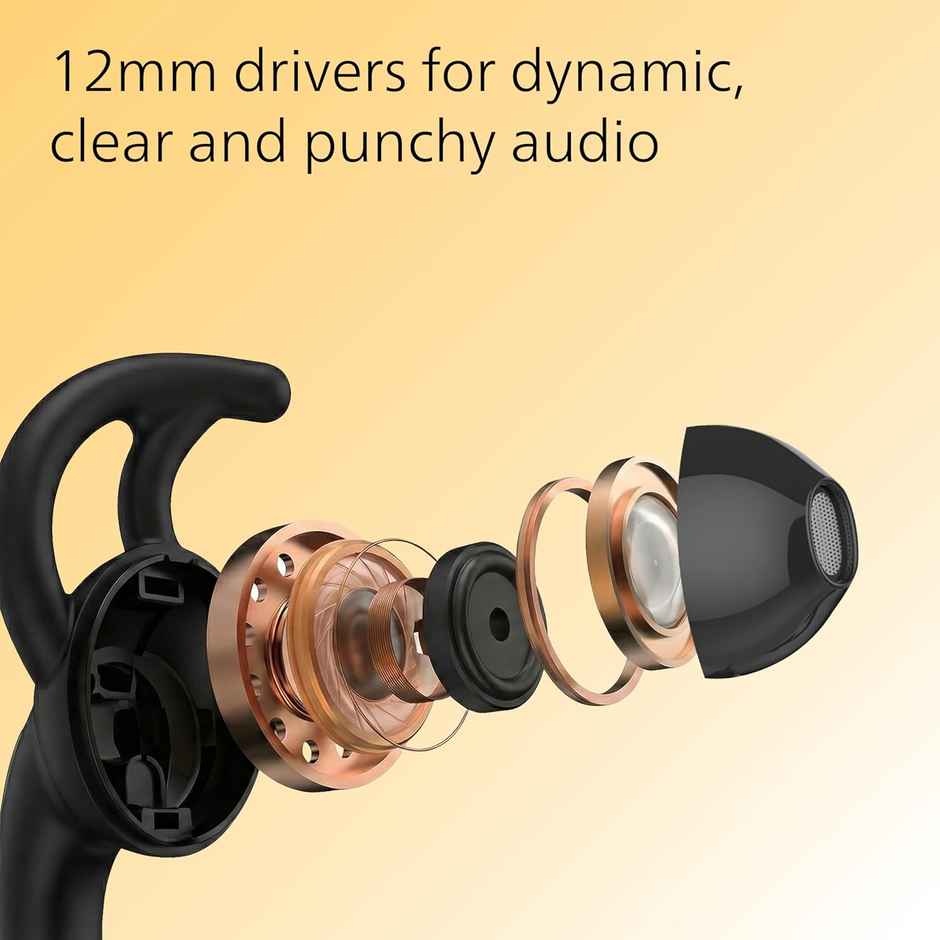 Philips TAA1009BK Sports Wired Earphones | 12 mm Drivers | In-Line Mic | IPX4 | Secure Fit | Black