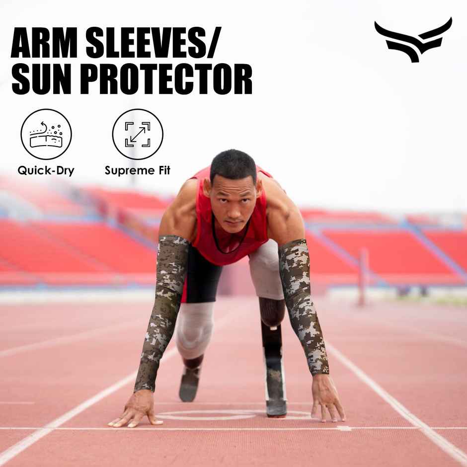 Xtrim Unisex Arm Compression Sleeves For Dust And Sun Protection For Men Women - M | Camo Dessert