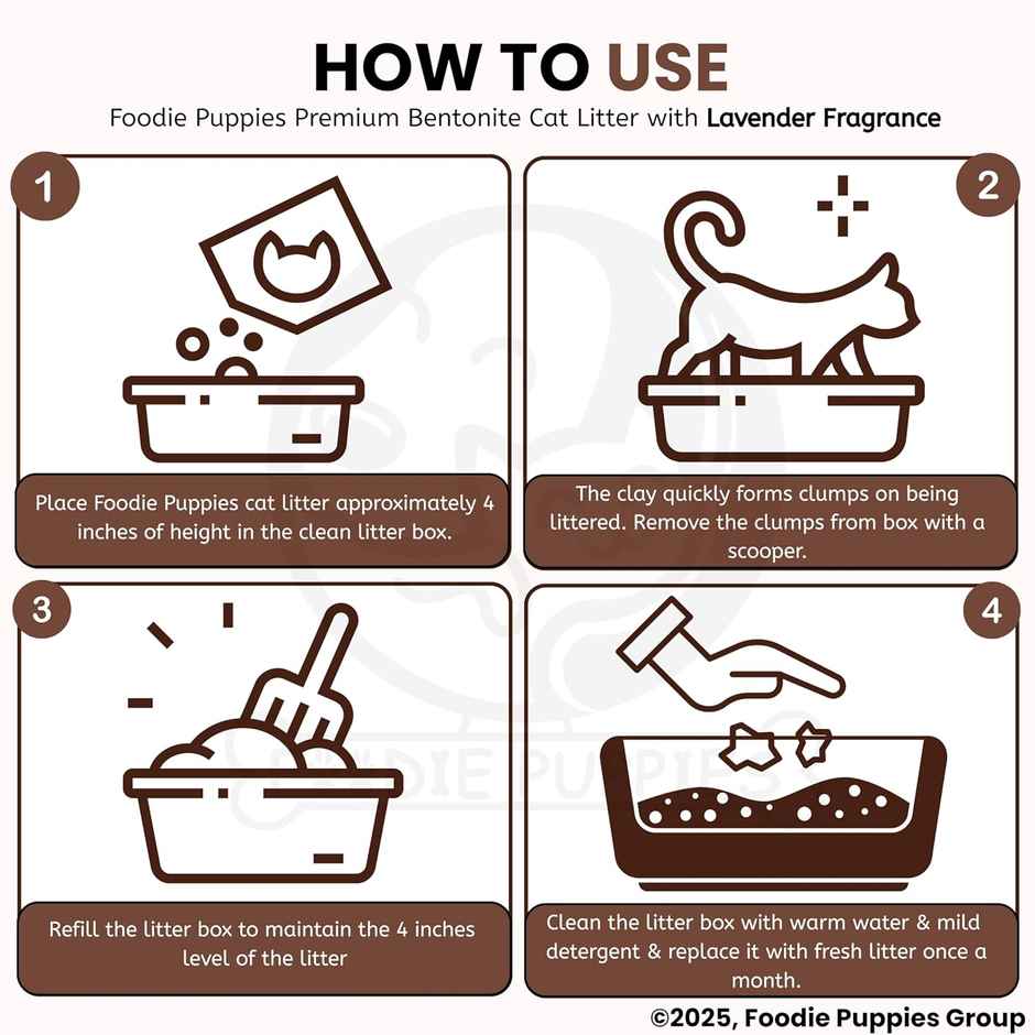 Foodie Puppies Cat Litter Sand with Lavender Fragrance for Cats and Kittens