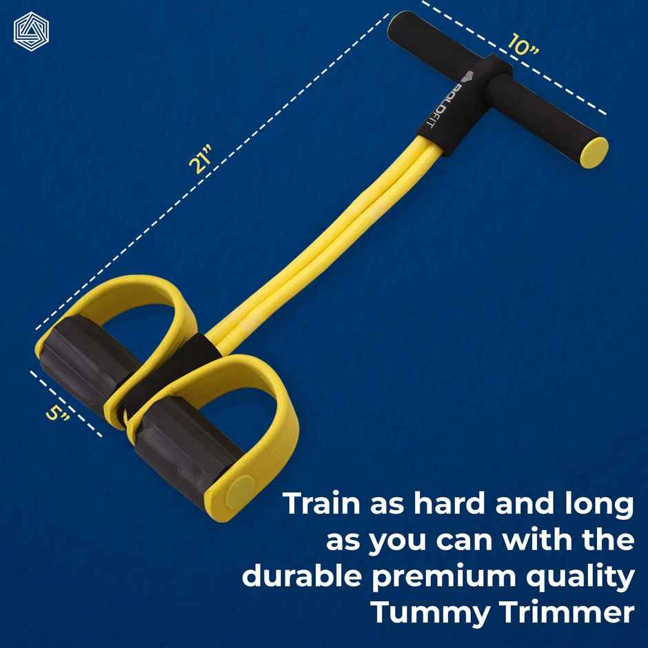 Boldfit Rubber Tummy Trimmer For Waist Fat Buster Abs Exercise - Yellow