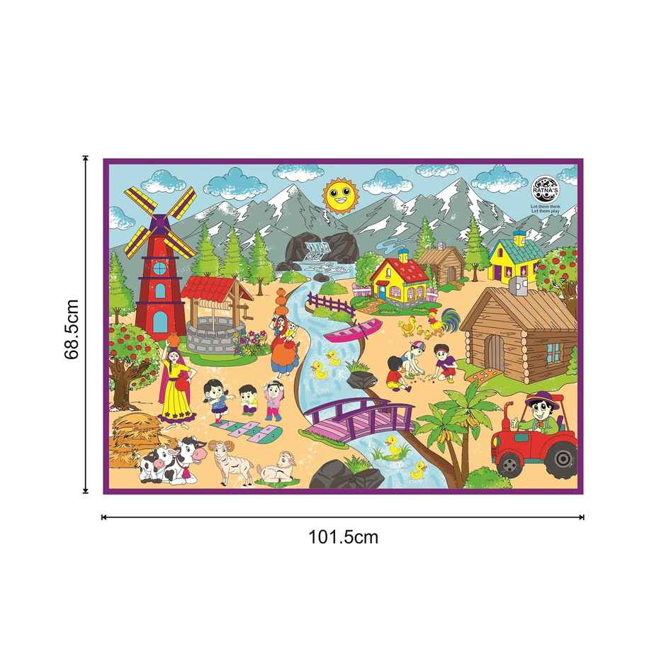 Ratna's My Colouring Mat Modern Village