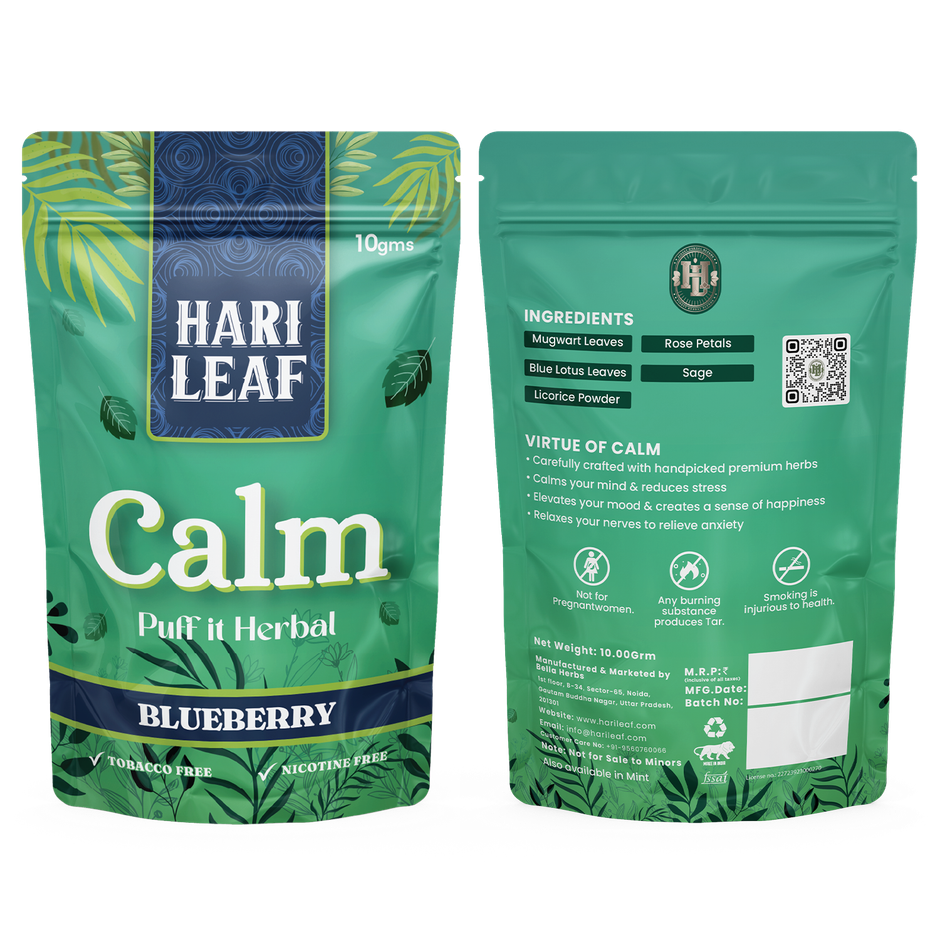 Bongchie Hari Leaf Calm | Blueberry Non-Tobacco Smoking Mix