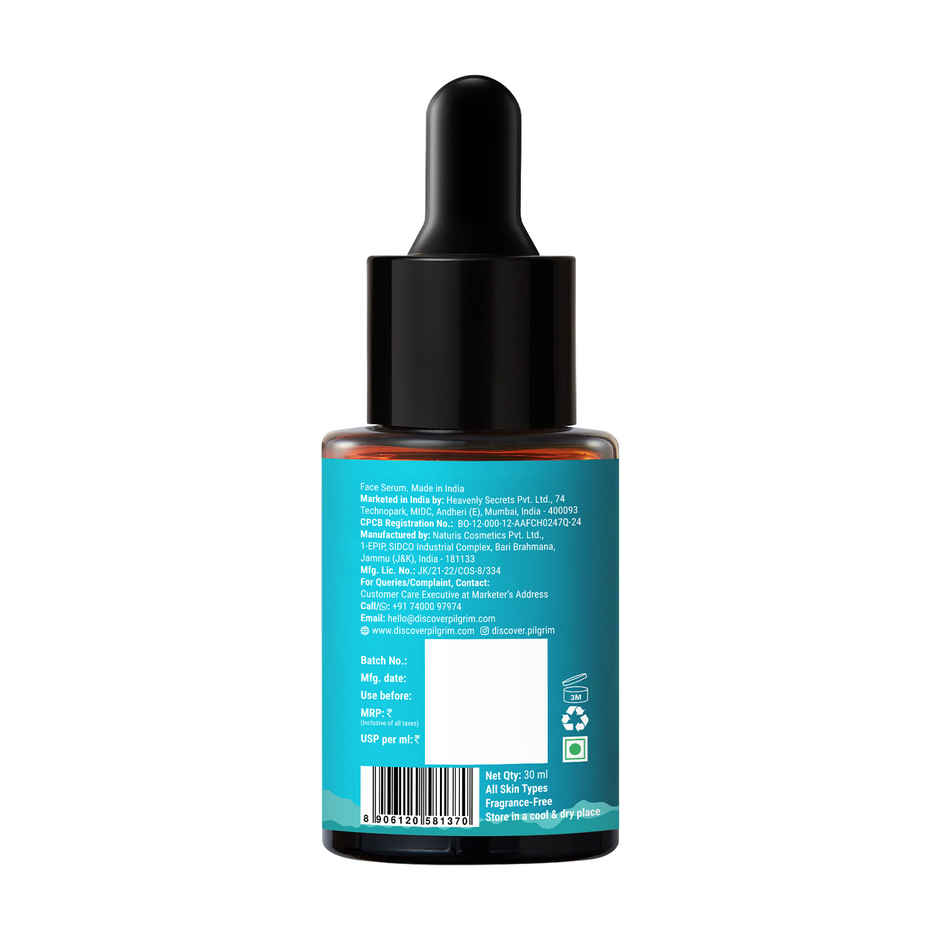 Pilgrim Brightening Skin Face Serum with 2% Alpha Arbutin & 3% Vitamin C for Pigmentation & Glow