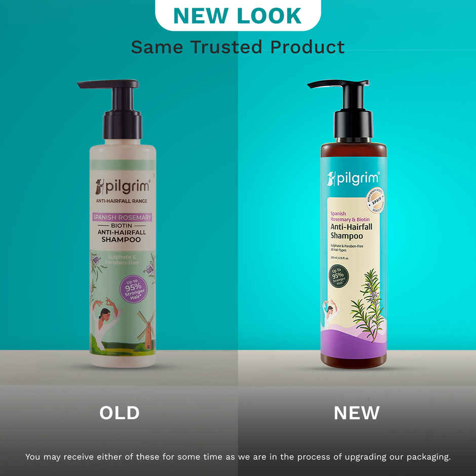 Pilgrim Rosemary & Biotin Anti Hairfall Shampoo for Reducing Hair Loss & Breakage