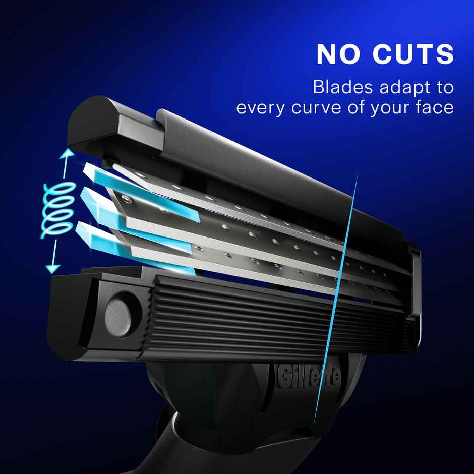 Gillette Mach3 Charcoal Shaving Blades For Men (2 Cartridges)