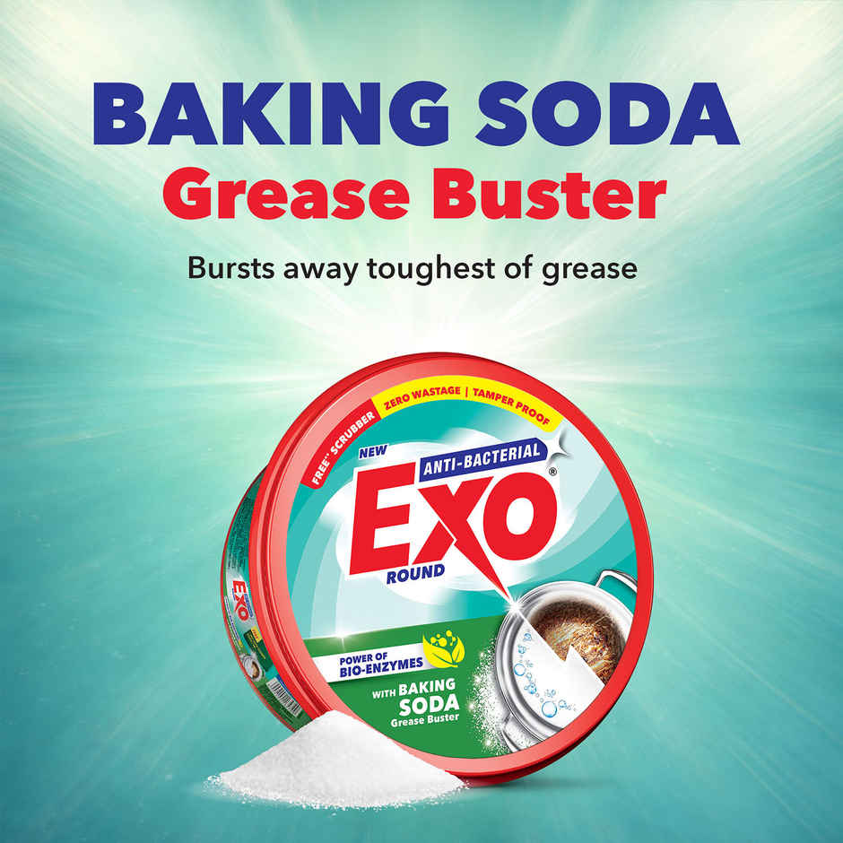 Exo Anti Bacterial Dishwash Bar|Baking Soda for Grease Buster & Power of Bio-Enzymes