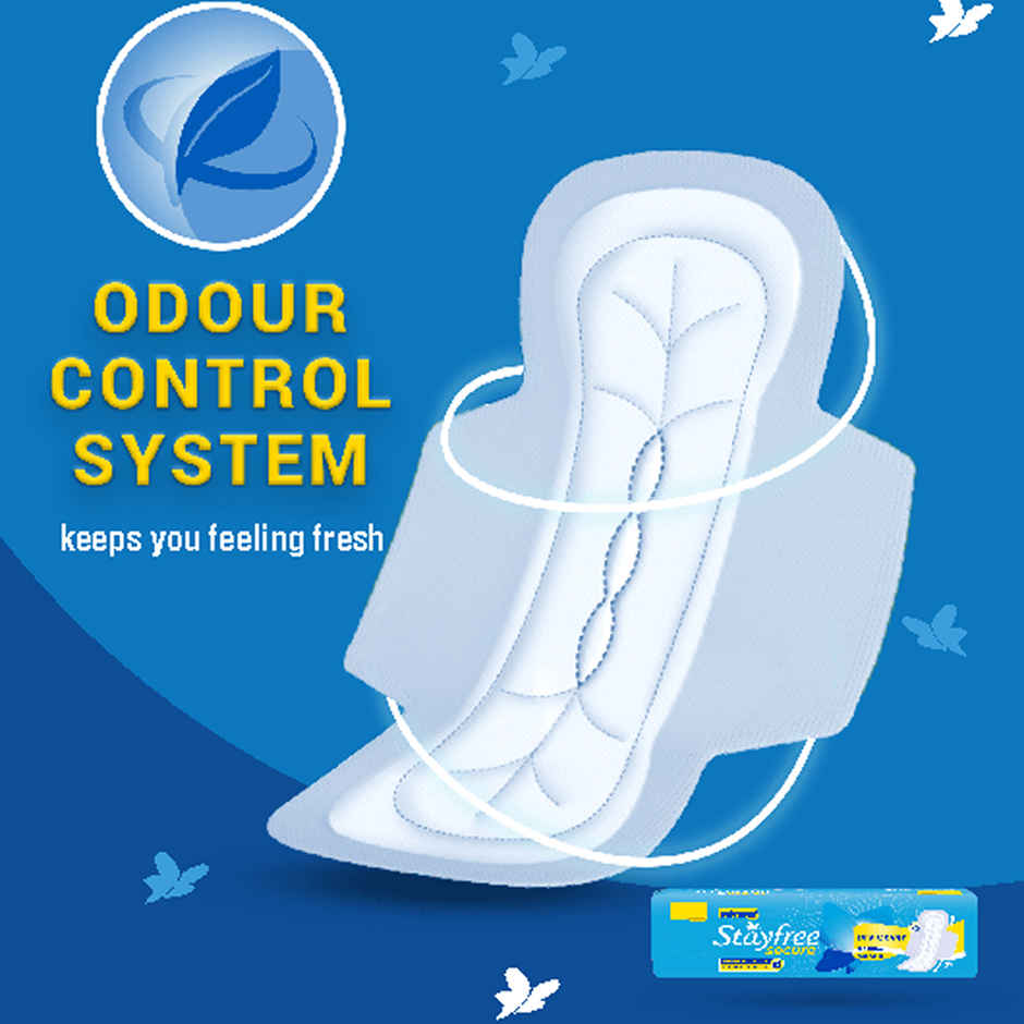 Stayfree Secure Regular Sanitary Pads | Regular | 6 pcs