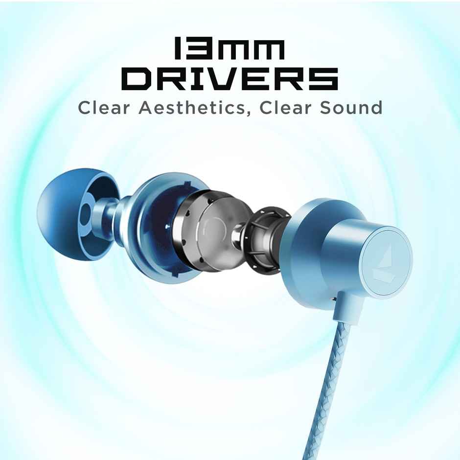 boAt Rockerz 333ANC Bluetooth in Ear Neckband with mic Crystal Bionic Sound Powered(Celestial Blue)