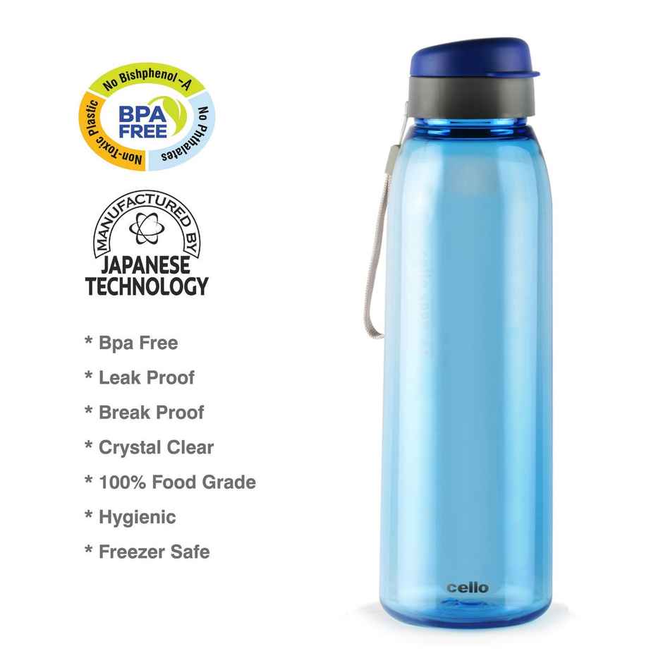 Cello Athlete Bottle With Flip Top Lid | 800 ml | Set of 4 | Colour May Vary