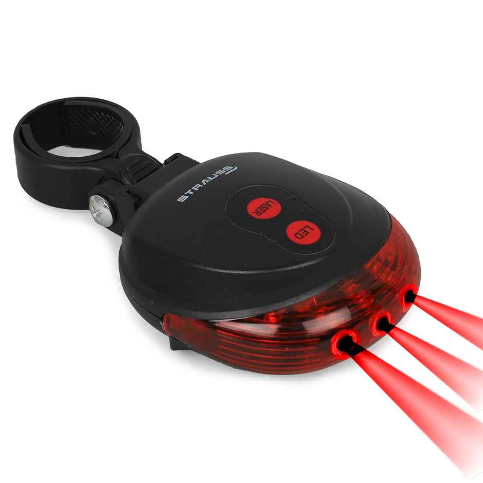 Strauss Bicycle Flash Tail Light With Laser | Black