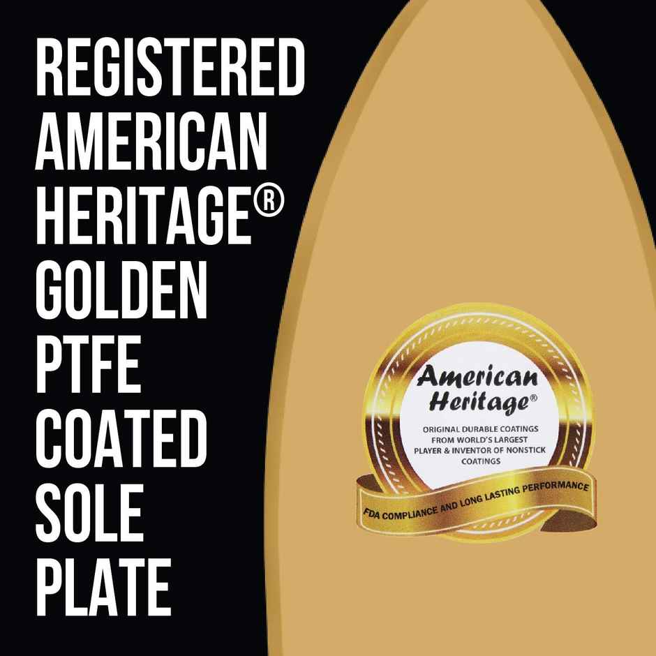 Havells Glydo 1000 Watt Dry Iron | Non Stick Sole Plate | Easy Grip Temp. Knob | Charcoal Blue