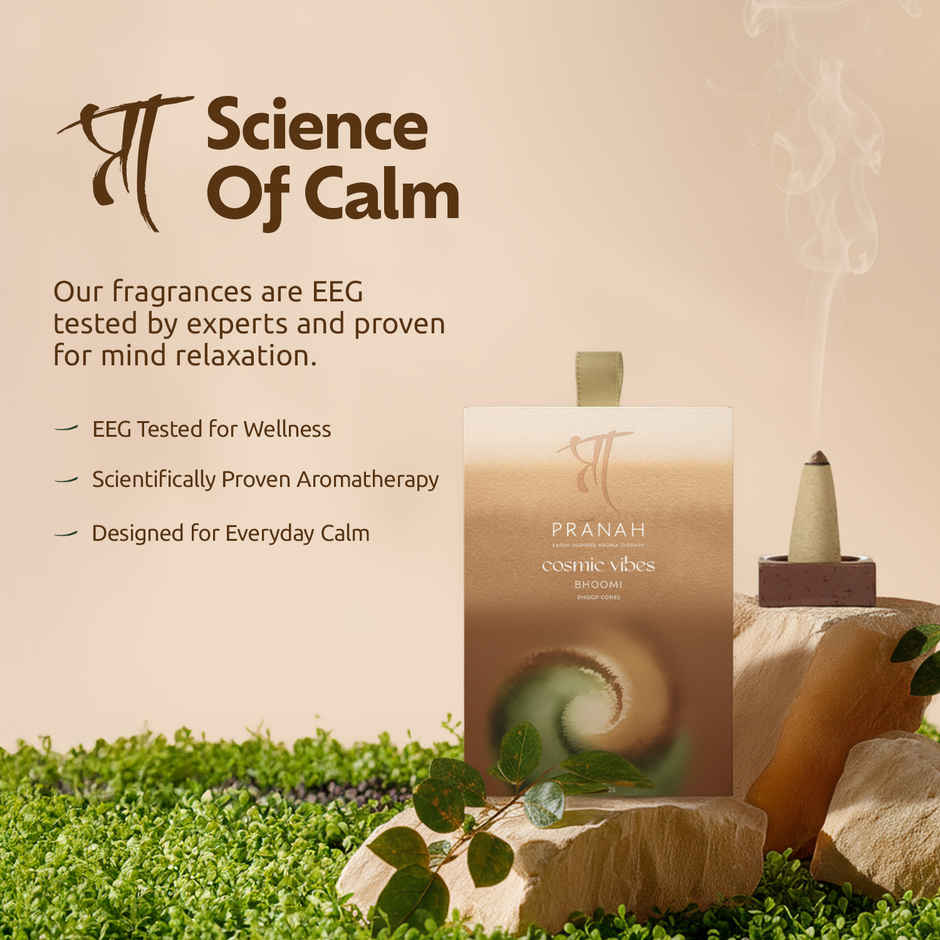 Pranah Cosmic Vibes | Bhoomi | Incense Cones | 25 Cones