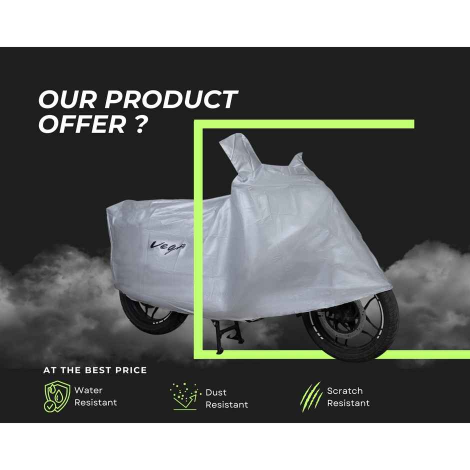 VEGA Universal Bike Cover UV Protection | Dustproof & Waterproof | Silver Matty | Bike-Scooter