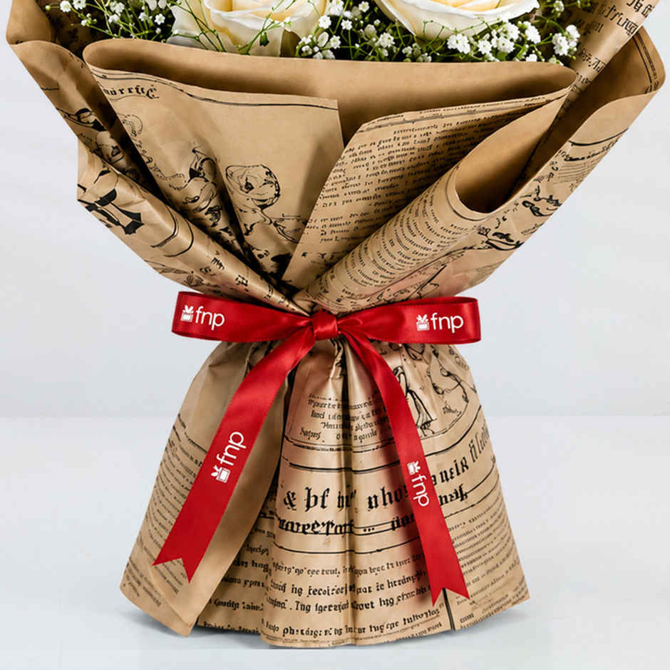 Natural Shola Pith Flower Delight Bouquet | Gift Set | FNP