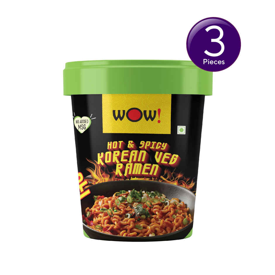 Wow! Hot and Spicy Korean Veg Ramen Combo  