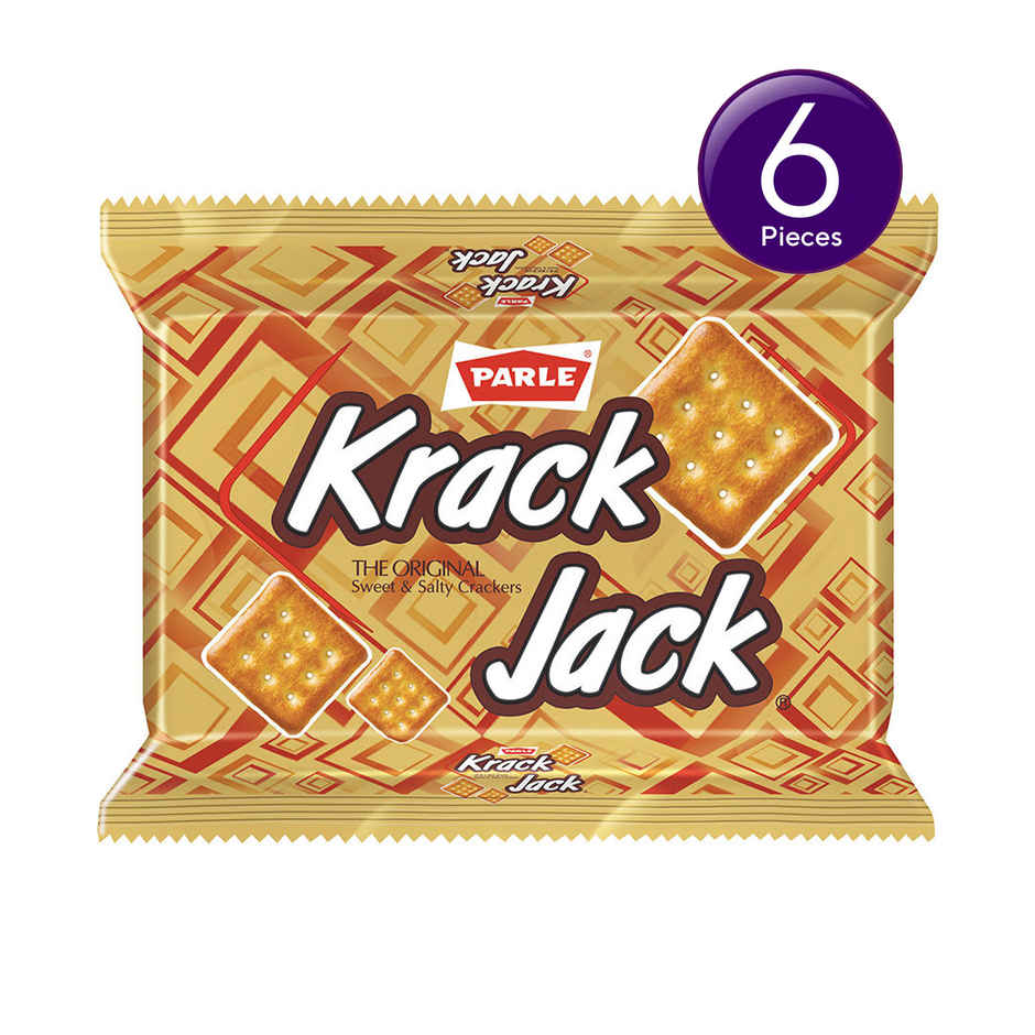 Parle Krack Jack Sweet and Salty Plain Crackers | Artificial Colour-free Combo 