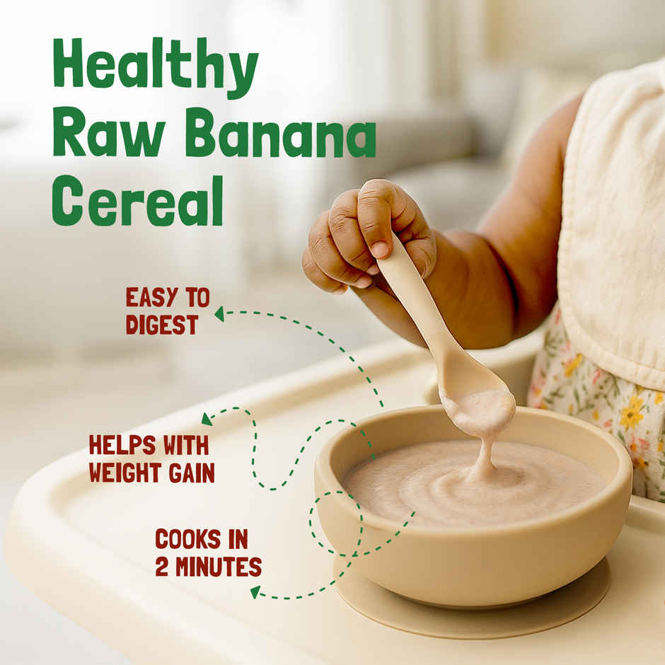 Slurrp Farm Nendran Raw Banana Powder from Kerala | Food for Little Ones with No Sugar