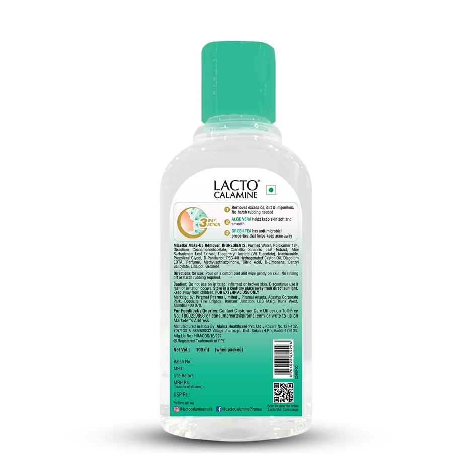 Lacto Calamine Micellar Water Make Up Remover Liquid