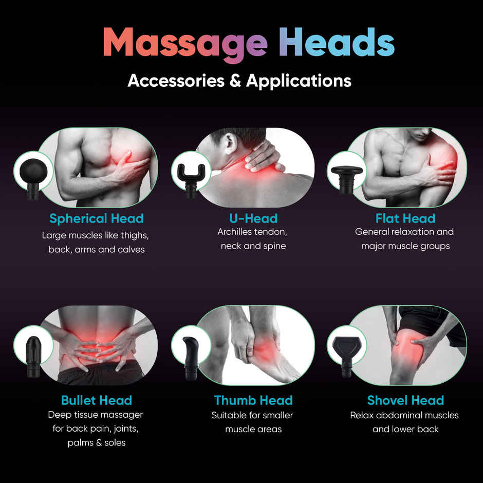 Vega Hand Massage Gun With Muscle Ease Therapy for Body Pain Relief With Touch Display - Vhmg-01