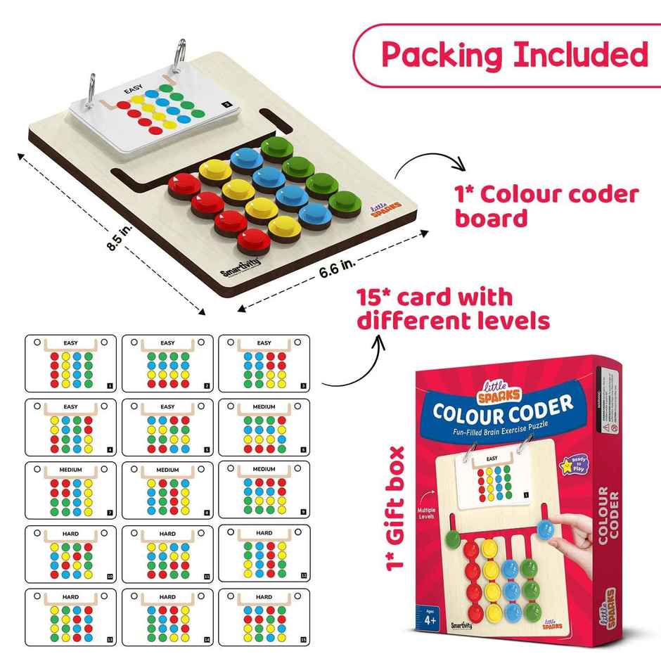 Smartivity Colour Coder Slide Puzzle Game, Color & Pattern Matching Kit