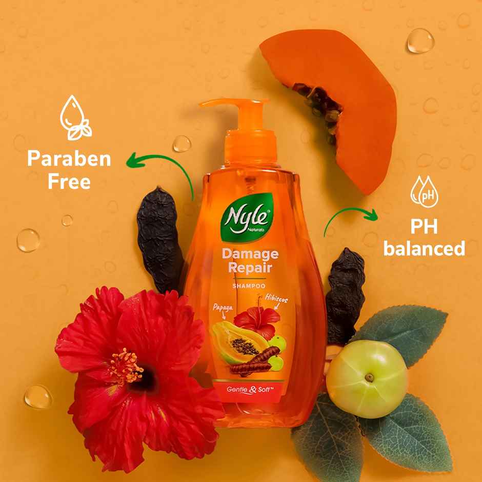 Nyle Naturals Damage Repair Shampoo With Goodness Of Papaya And Hibiscus