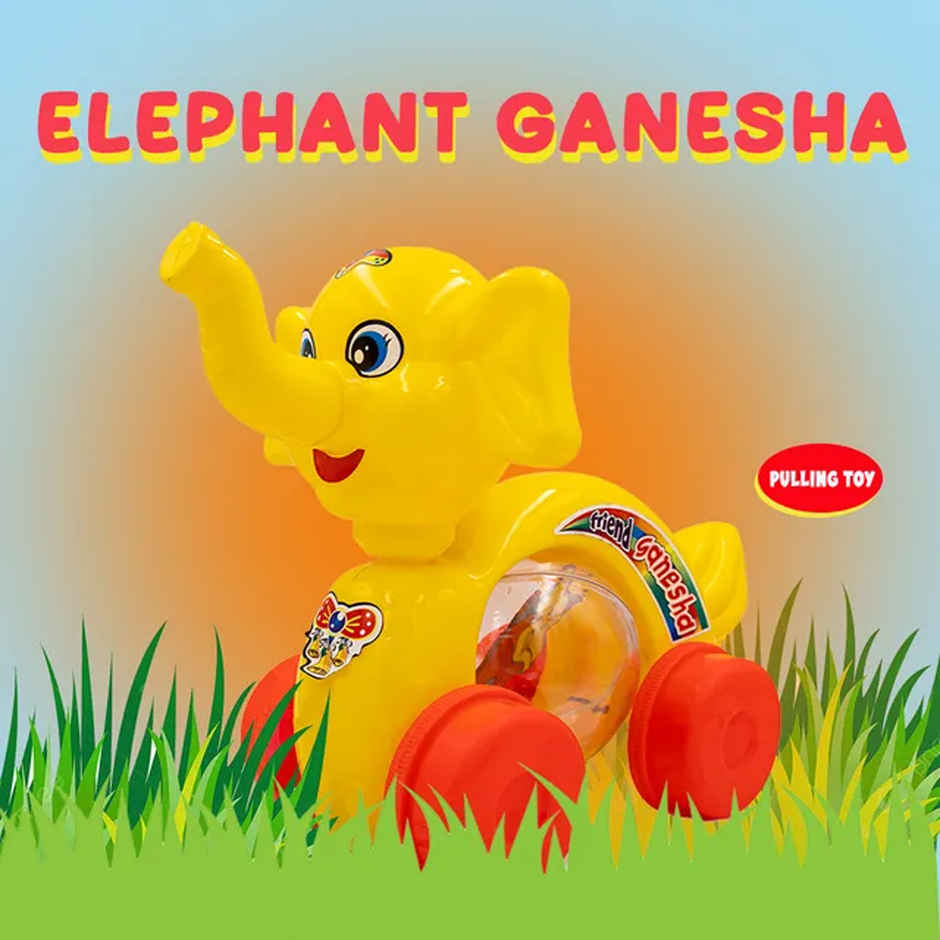 Toybharat My Friend Ganesha Pull-Along Toy | Colourful Toddler Companion | Assorted