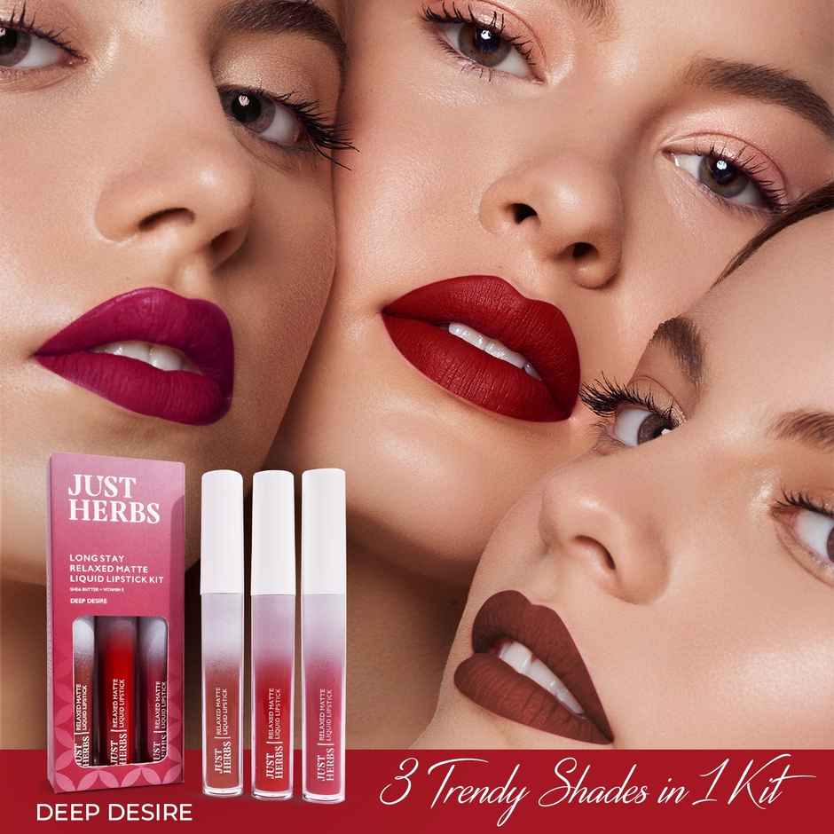 Just Herbs Long Stay Relaxed Matte Liquid Lipstick - Deep Desire