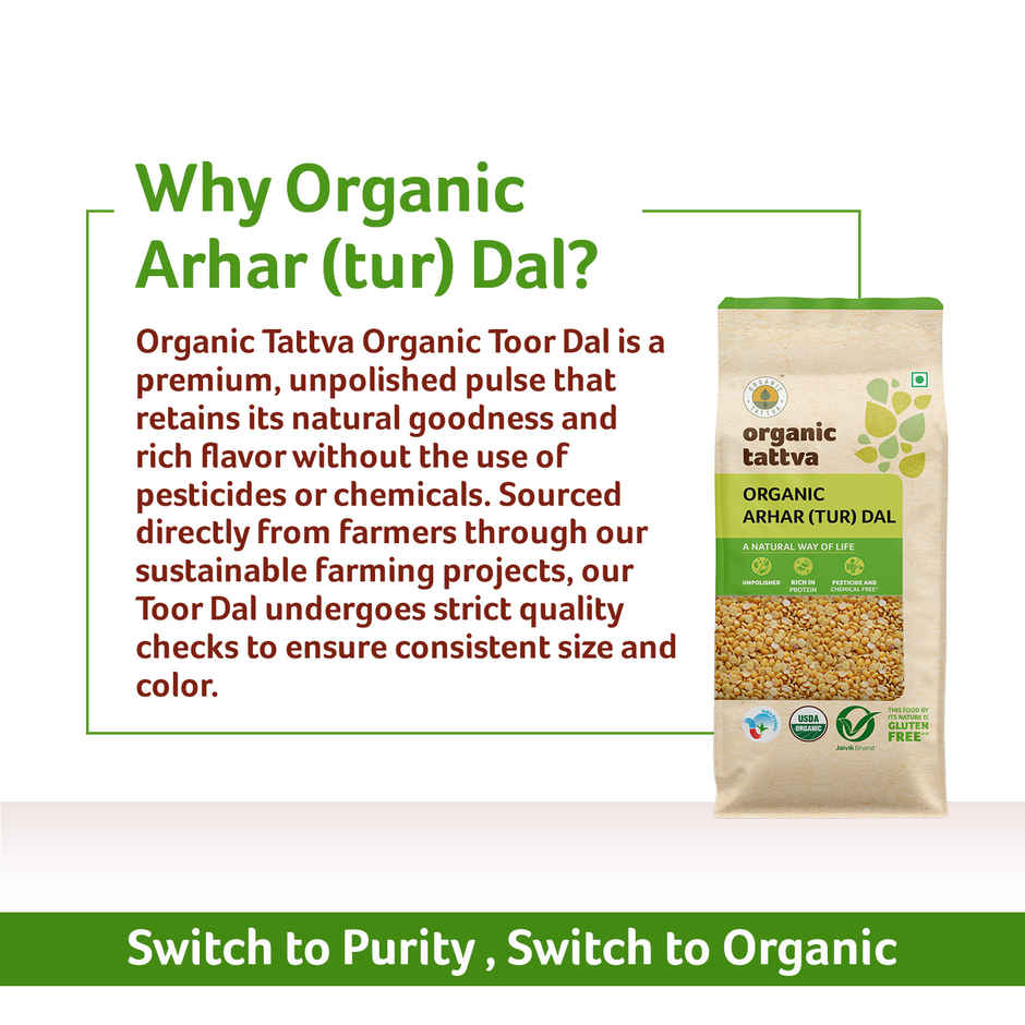 Organic Tattva Tur Dal Pouch