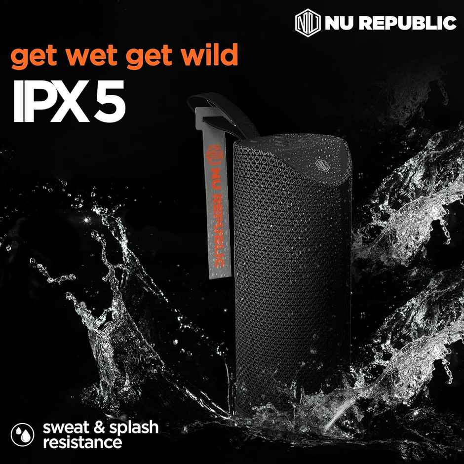 Nu Republic Music Box 10 With X-Bass Technology Upto 10Hrs Playtime 10W Bluetooth Speaker - Black