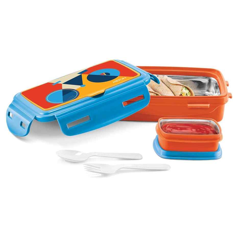 Milton Flavour Big Inner Stainless Steel Tiffin Box | 500 ml | Orange