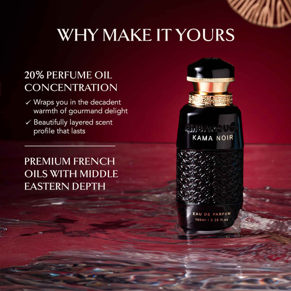 Embarouge Kama Noir Luxury Gourmand Perfume for Man | Cinnamon, Apple & Vanilla Notes
